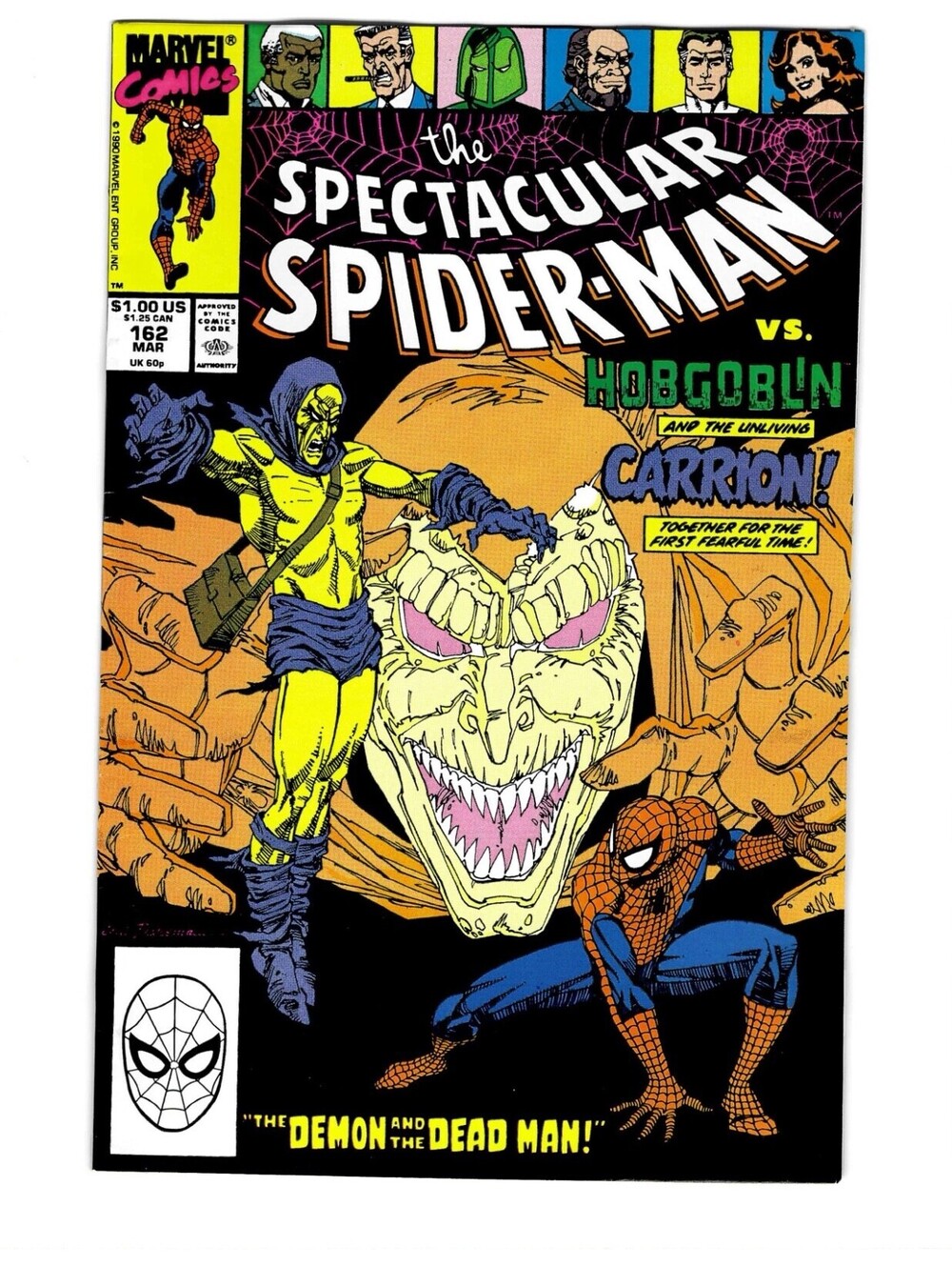 Spectacular Spider-Man #162 Vol. 1 Mar 1990 Marvel Comics 1st App High Grade